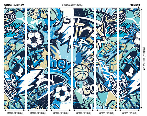 SPORTS GRAFFITI - Blue Mix