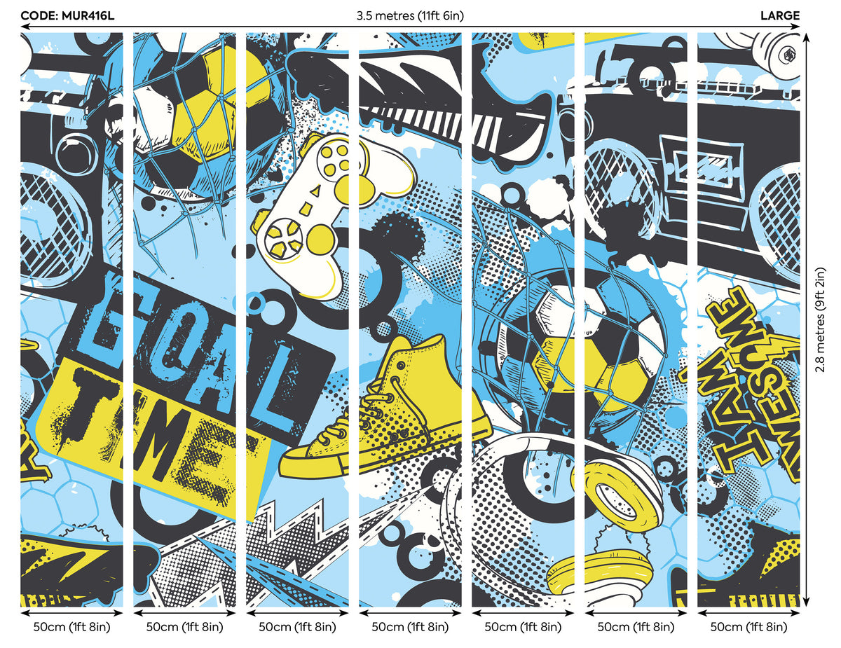 GAMES SPLASH - Blue & Lime