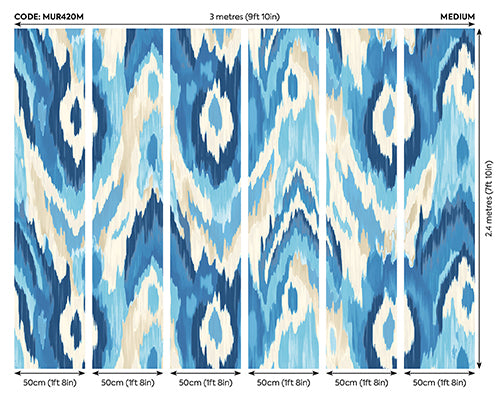 WATERCOLOUR IKAT - Inky Blue