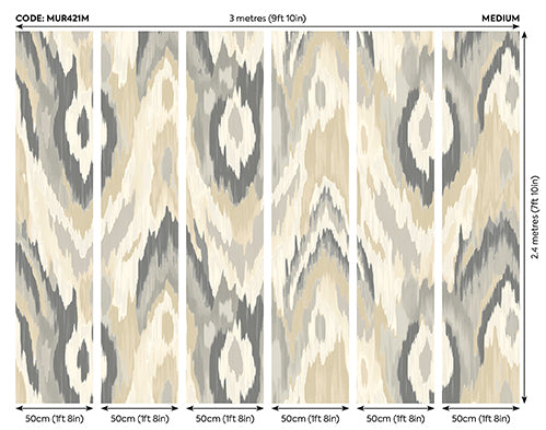 WATERCOLOUR IKAT - Stone & Linen