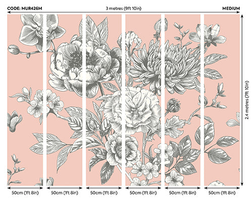 LARGE ROSE TOILE - Blush