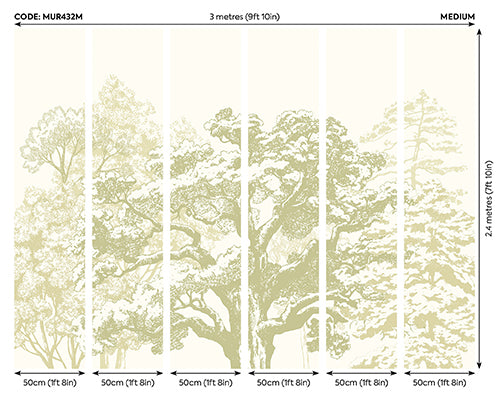 ETCHED TREES - Apple Green
