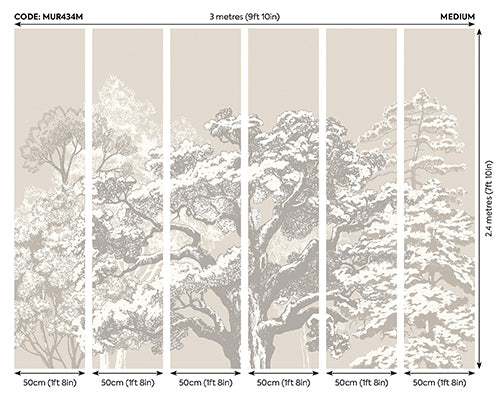 ETCHED TREES - Charcoal & Stone
