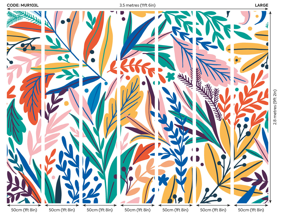 PATTERNED LEAVES - Multi Bright
