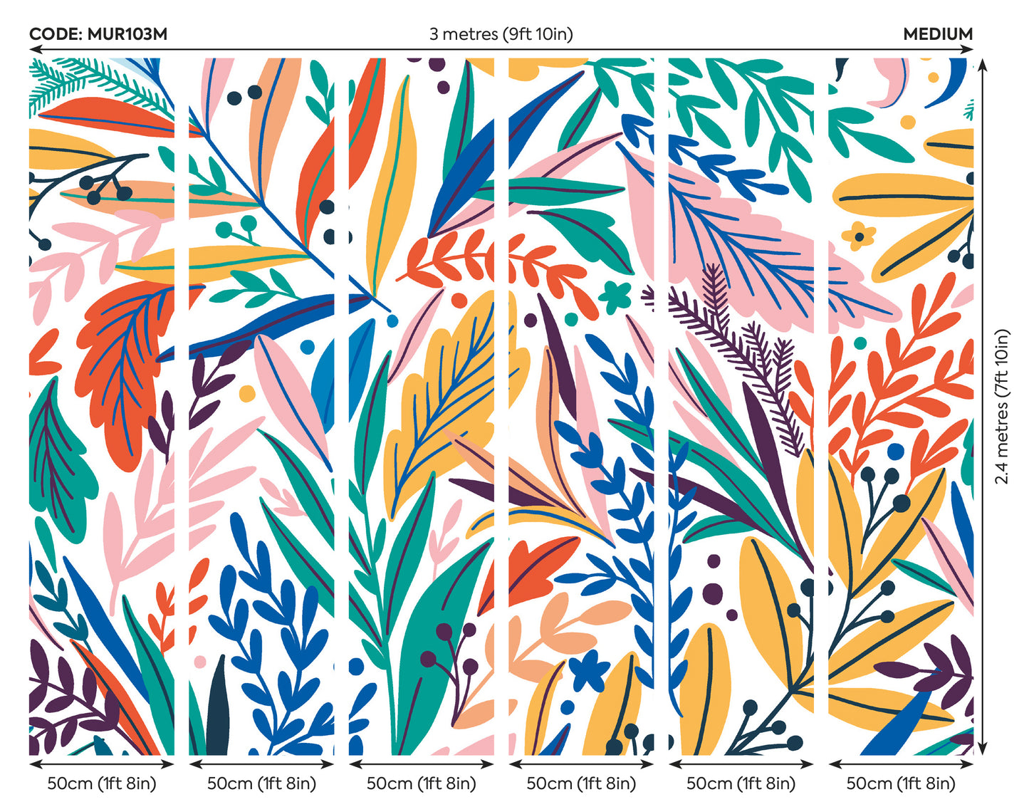 PATTERNED LEAVES - Multi Bright