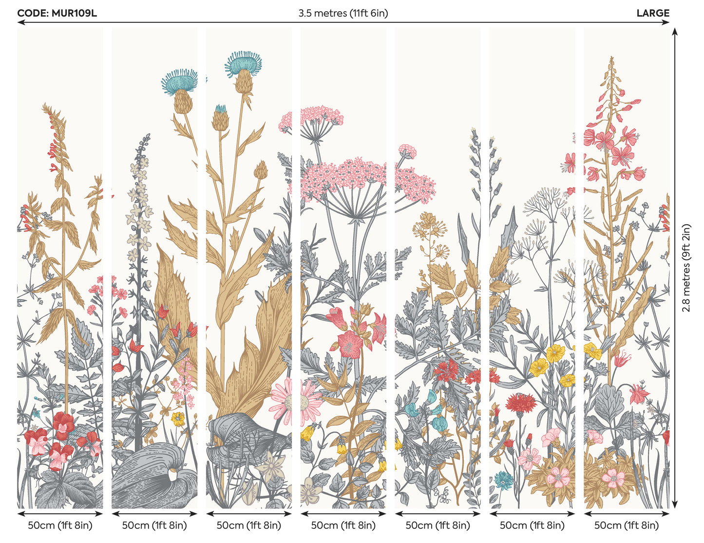 BOTANICAL FLEUR - Dove & Coral