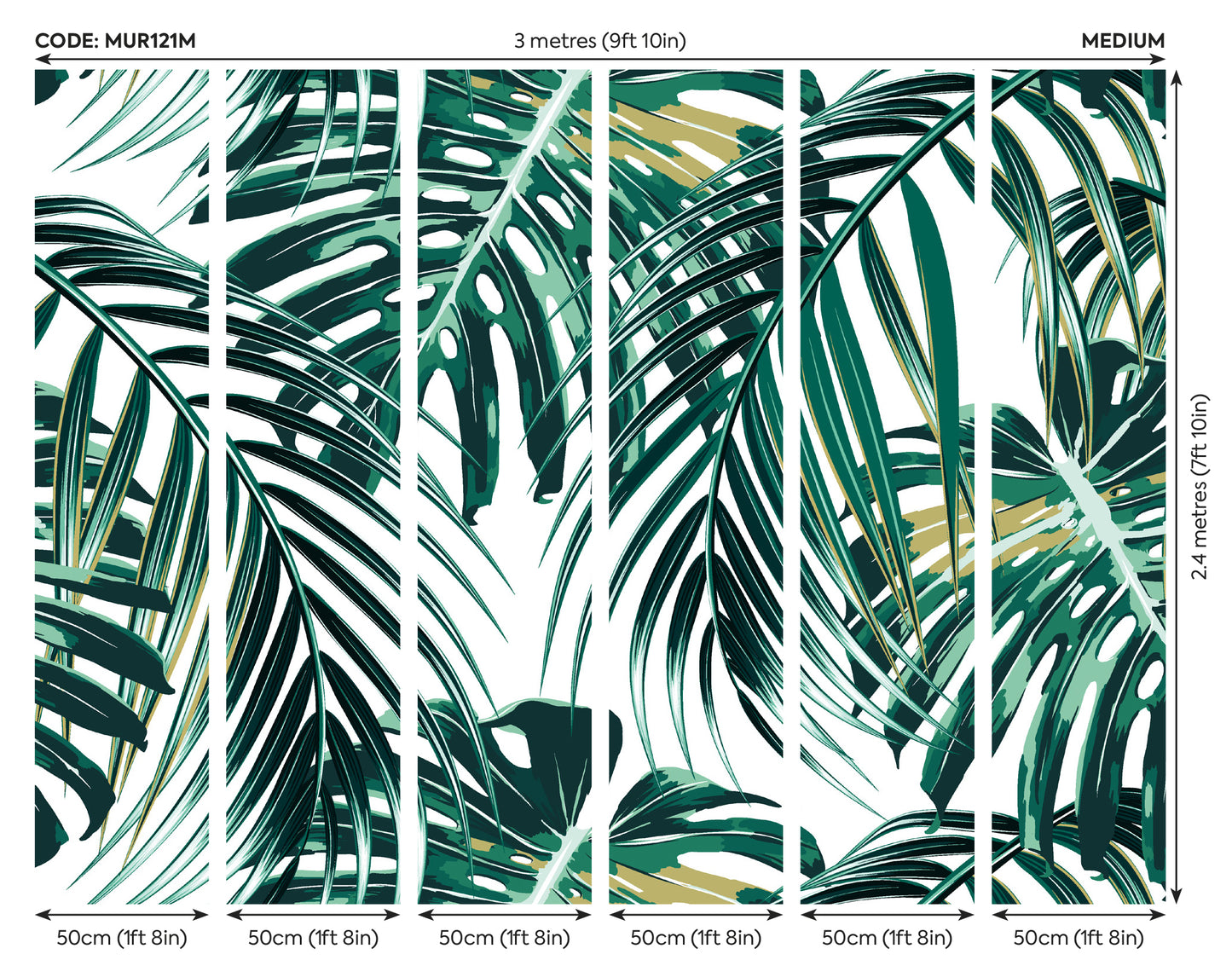 TROPICAL LEAVES - Emerald