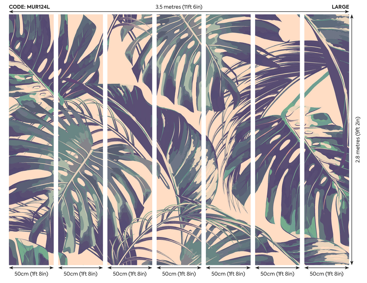 PALM LEAVES - Blush & Jade
