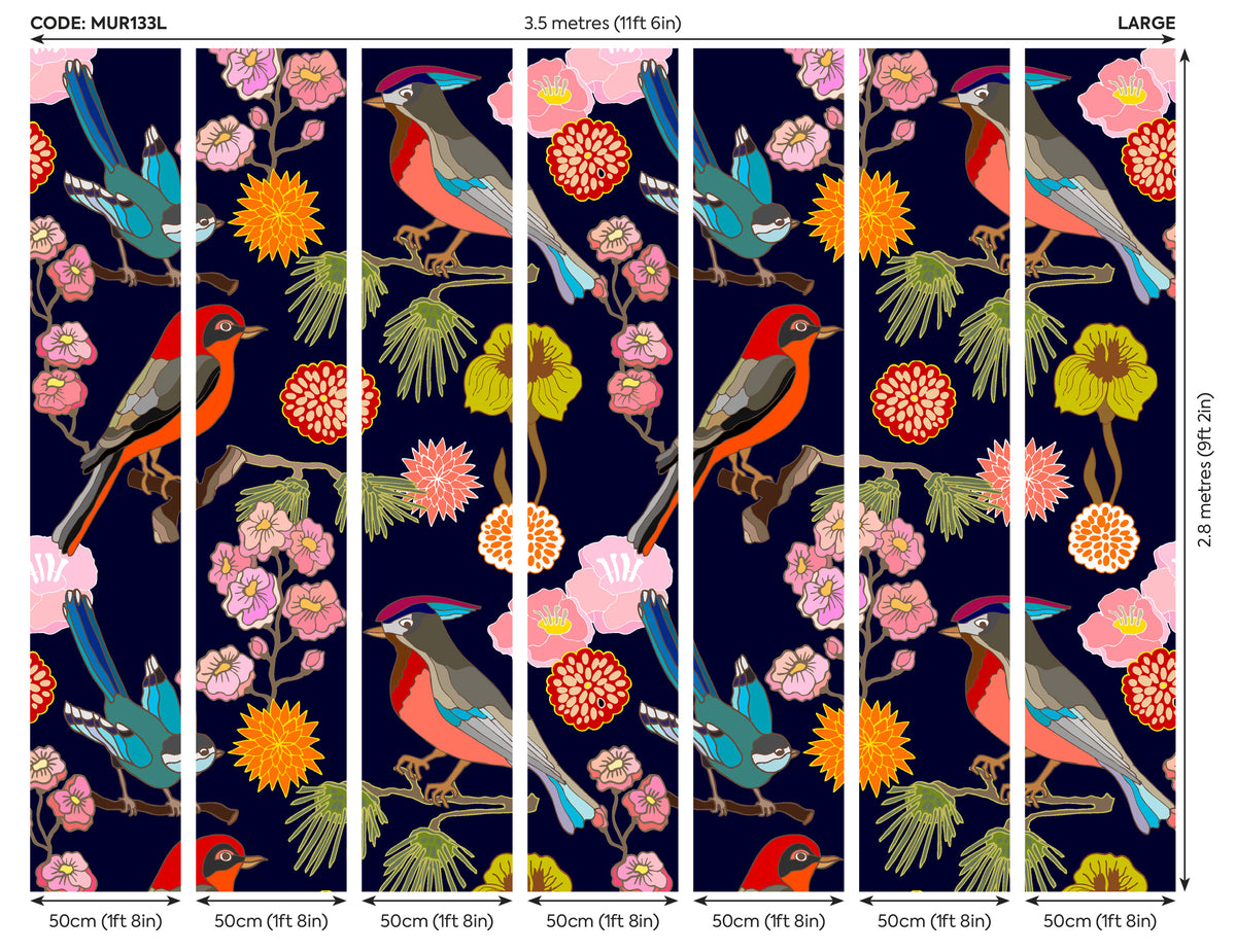 FLORAL BIRDS - Ink