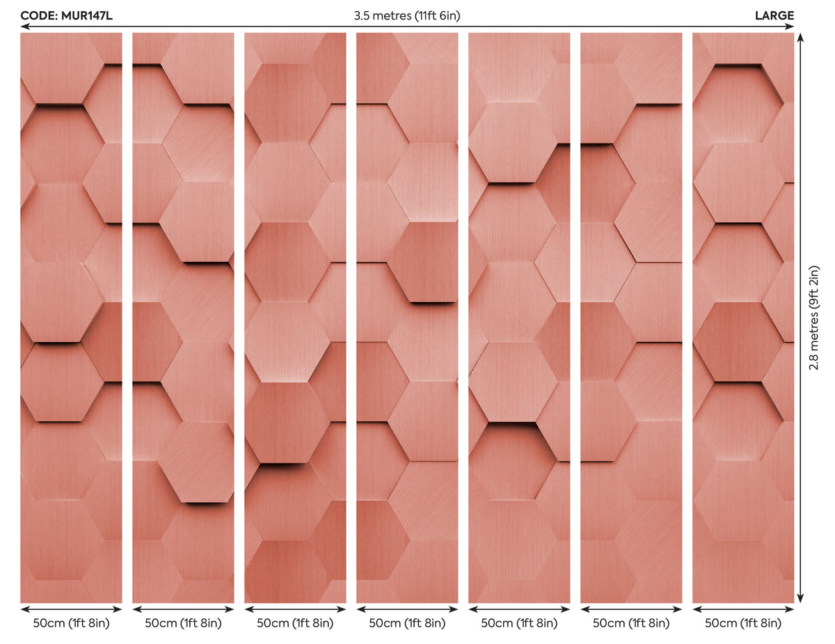 METAL HEXAGONS - Rust