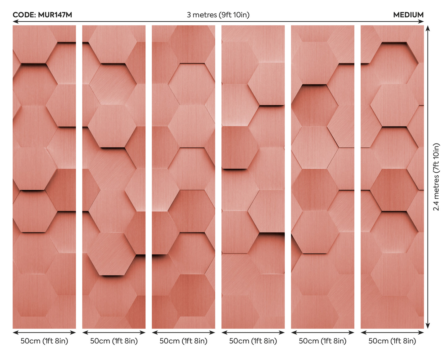METAL HEXAGONS - Rust