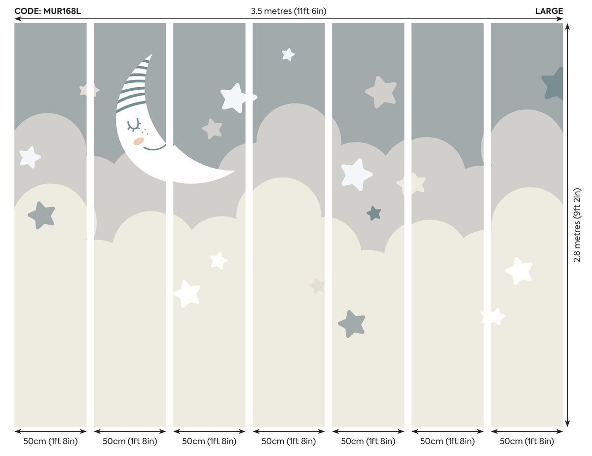NIGHTTIME CHILDREN'S SKY - Dove Grey