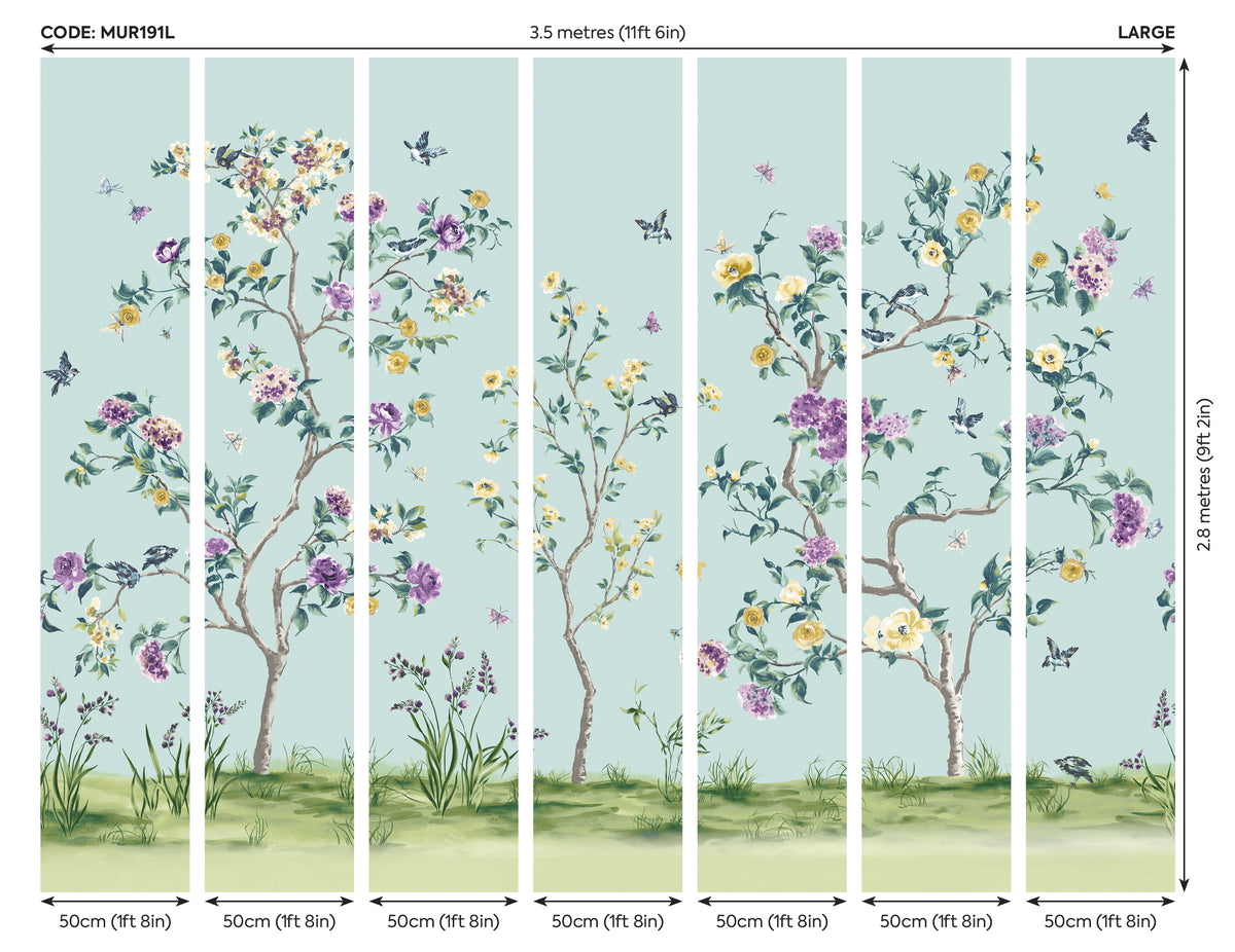 ORIENTAL FLOWER TREE - Blue
