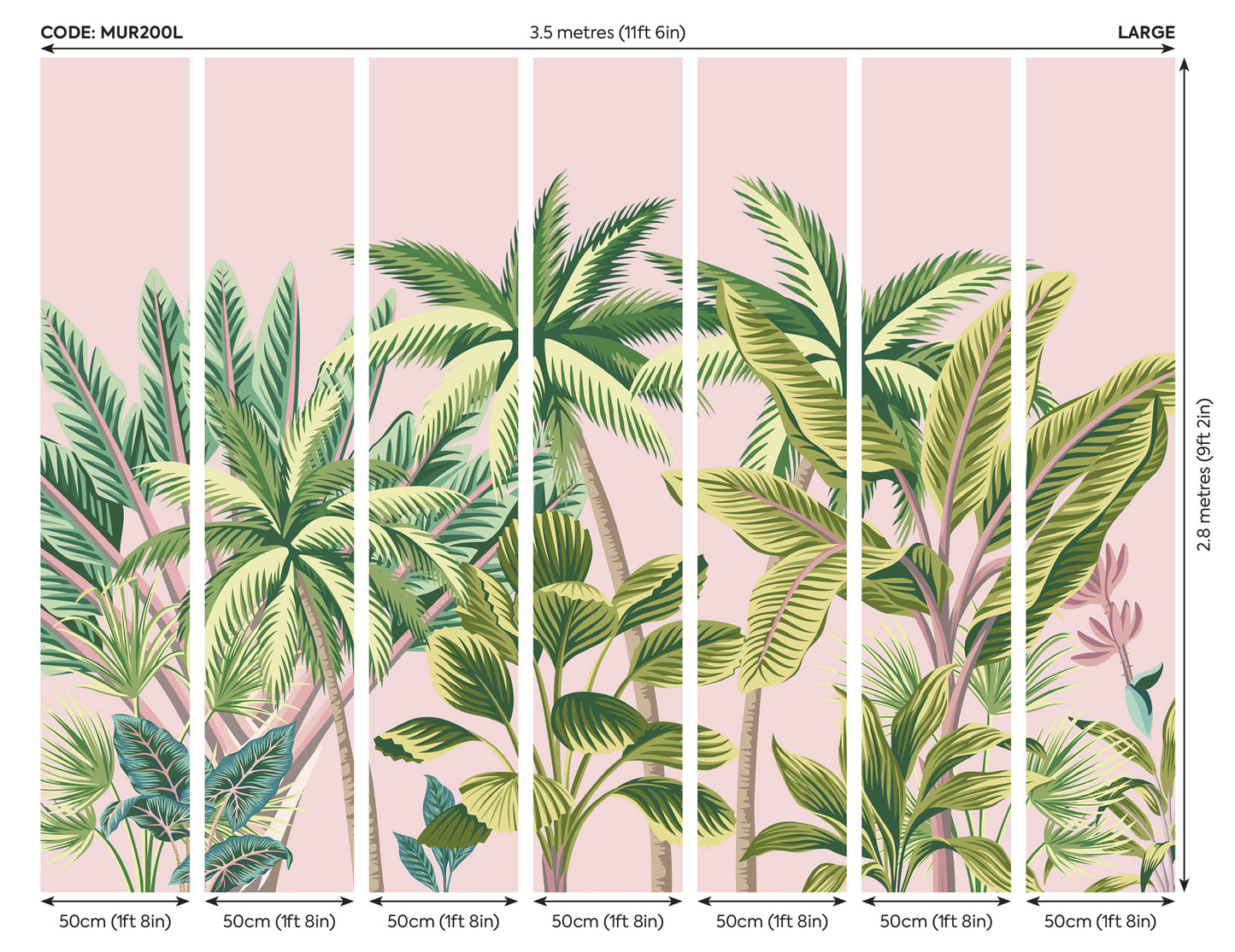 TROPICAL PALM TREES - Pink