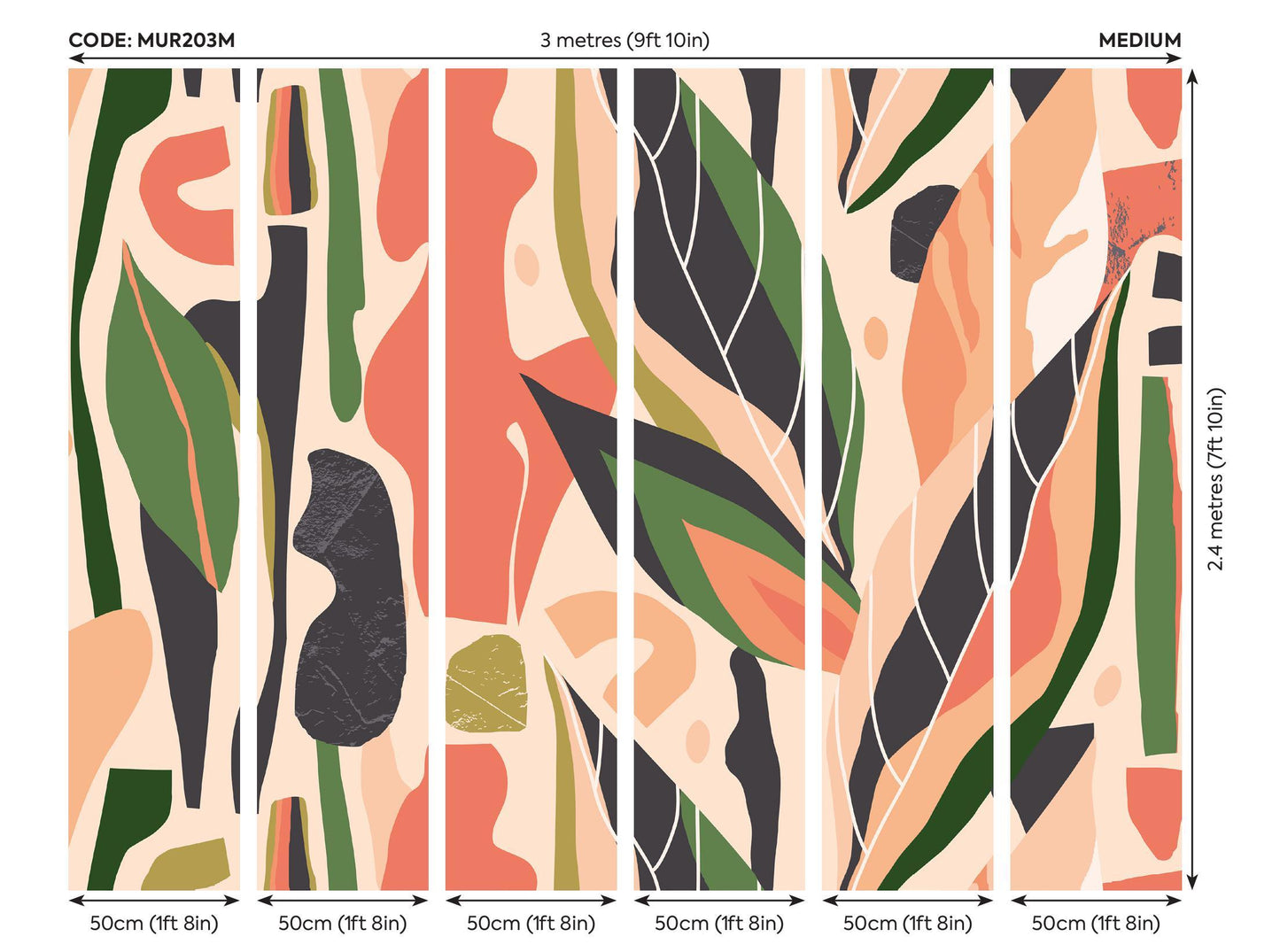 ABSTRACT LEAF SHAPES - Orange
