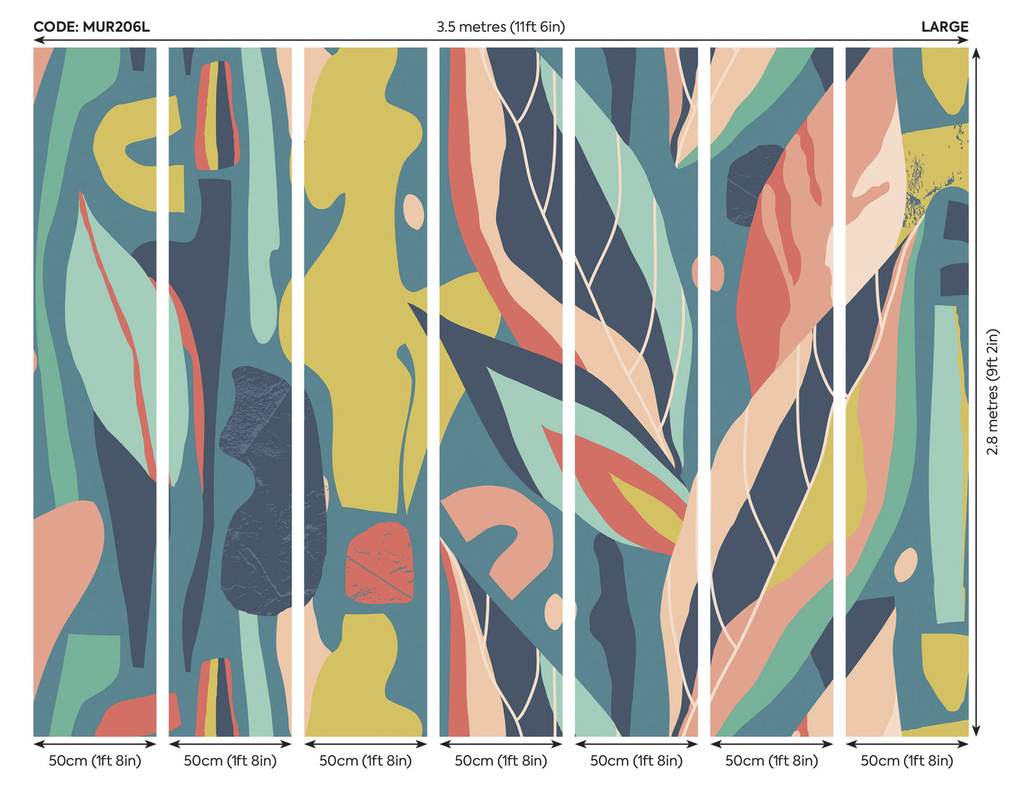 ABSTRACT LEAF SHAPES - Blue