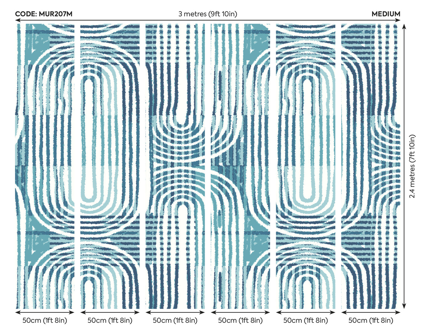 CURVED LINE TEXTURE - Blue