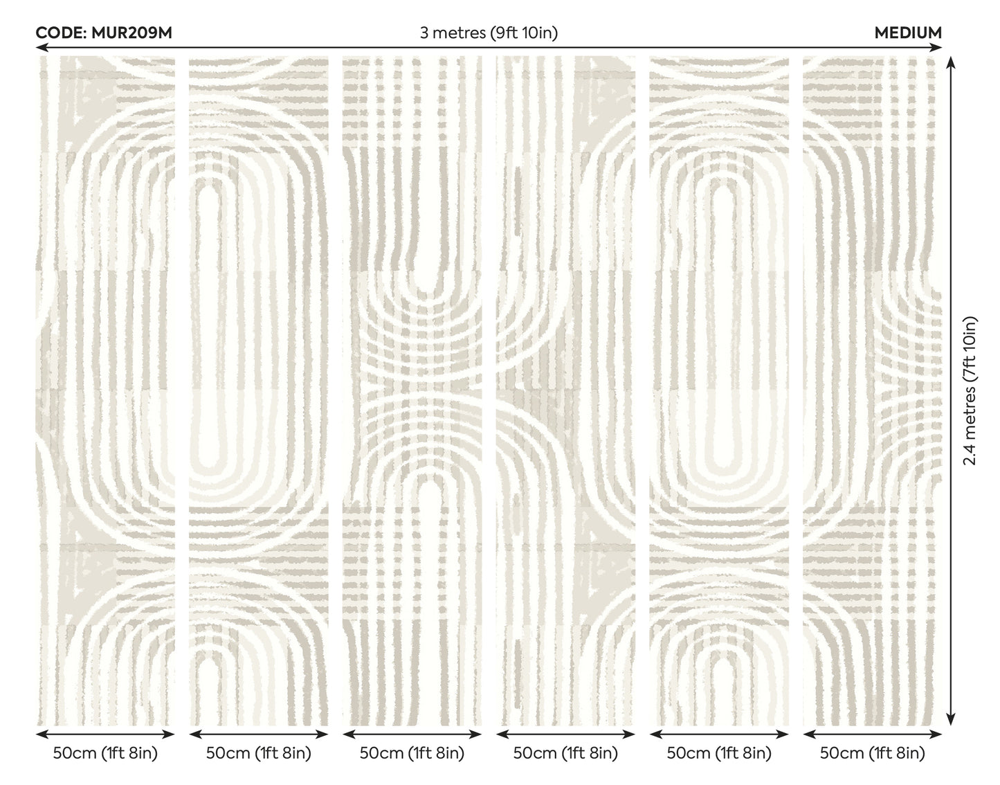 CURVED LINE TEXTURE - Grey