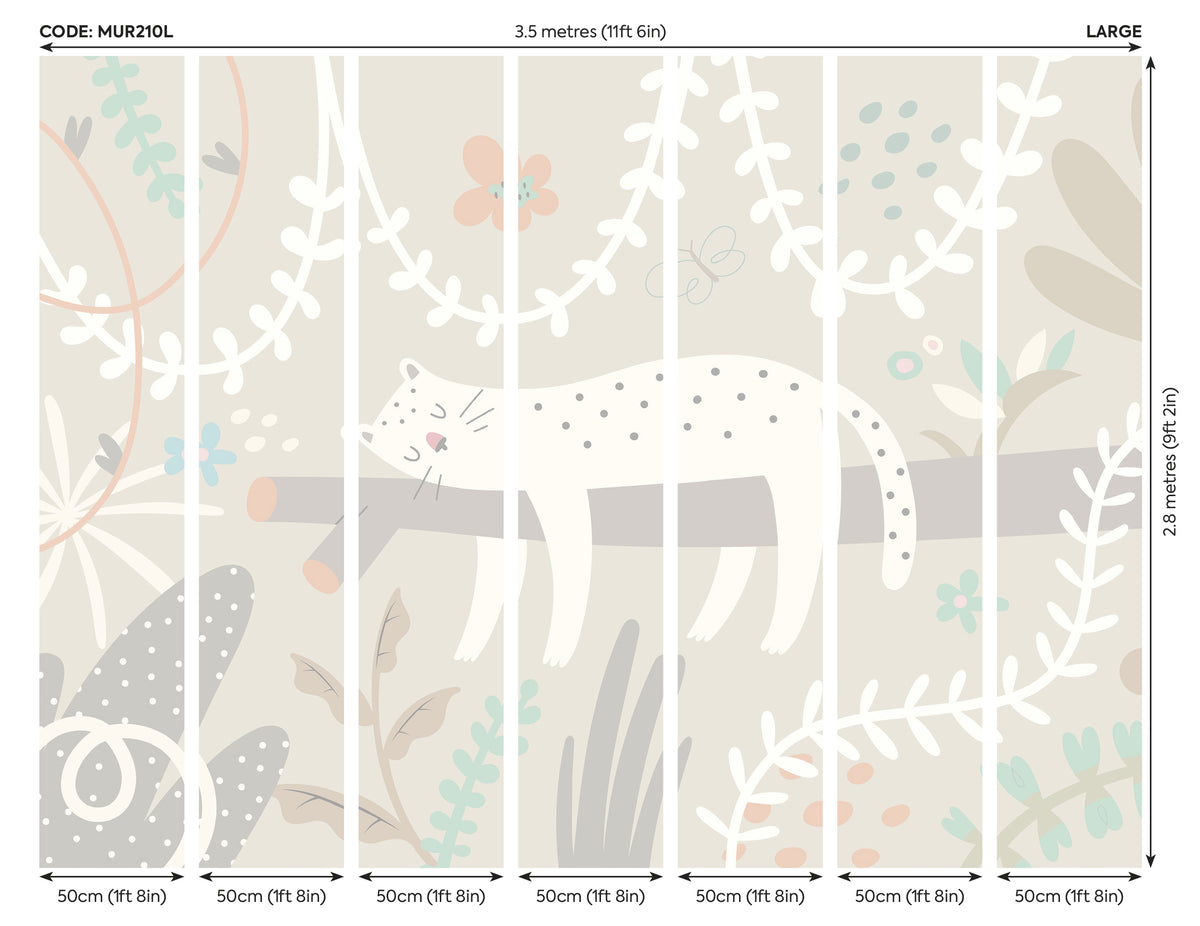 SLEEPING JUNGLE LEOPARD - Grey