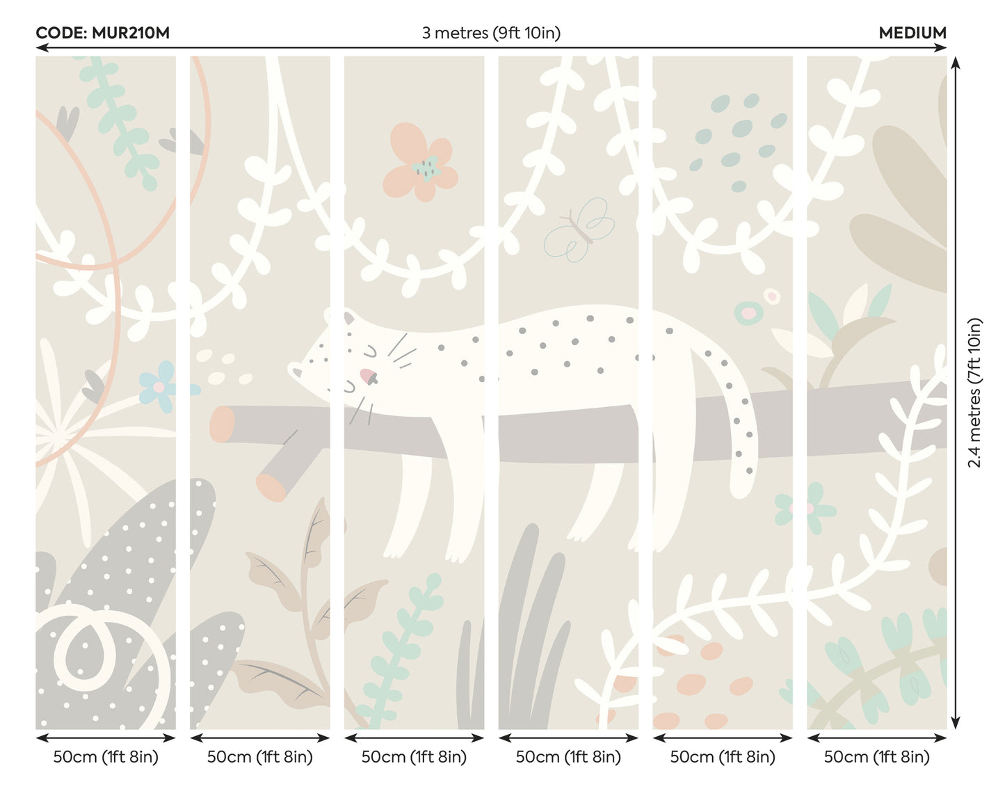 SLEEPING JUNGLE LEOPARD - Grey