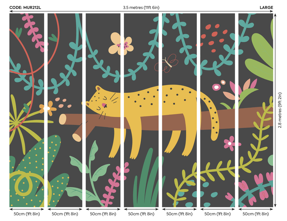 SLEEPING JUNGLE LEOPARD - Black