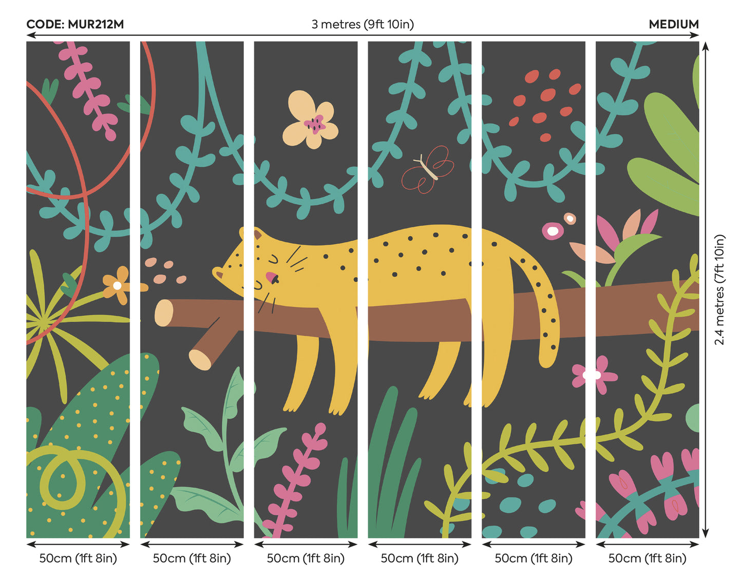 SLEEPING JUNGLE LEOPARD - Black