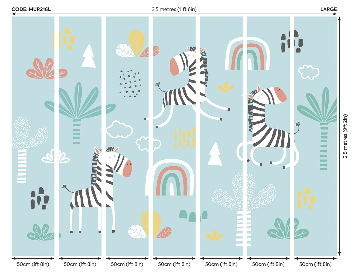 DANCING ZEBRAS - Blue