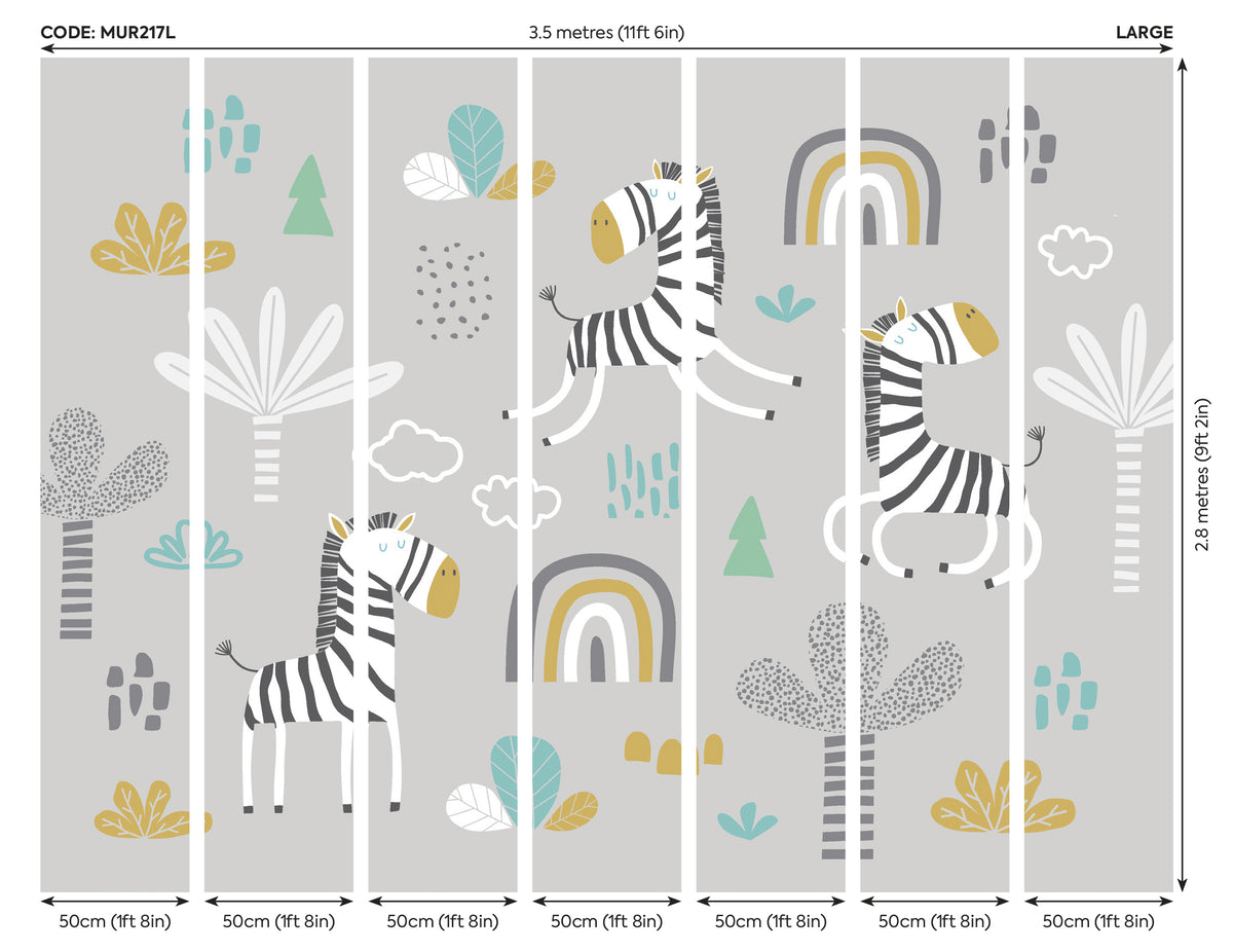 DANCING ZEBRAS - Grey