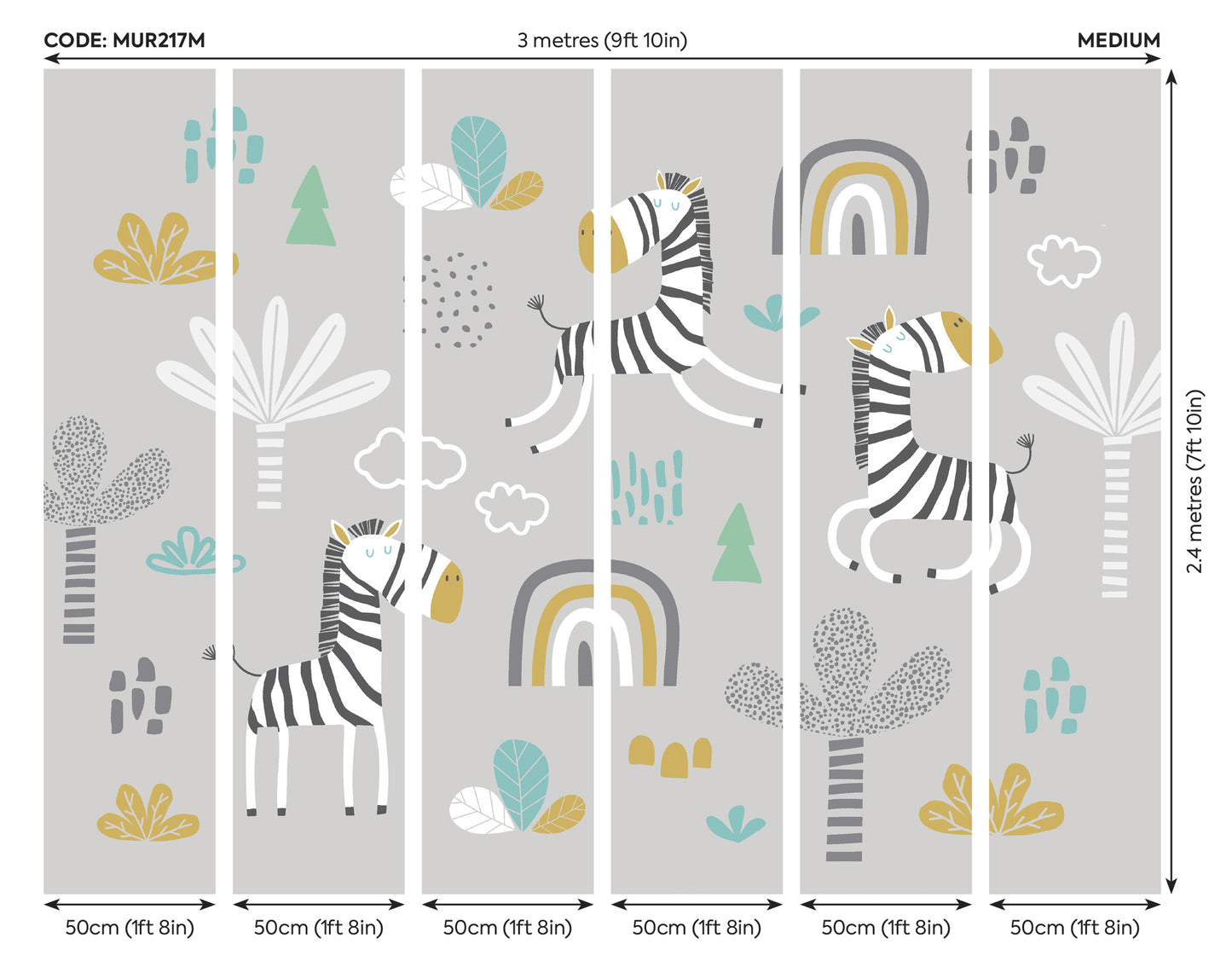 DANCING ZEBRAS - Grey