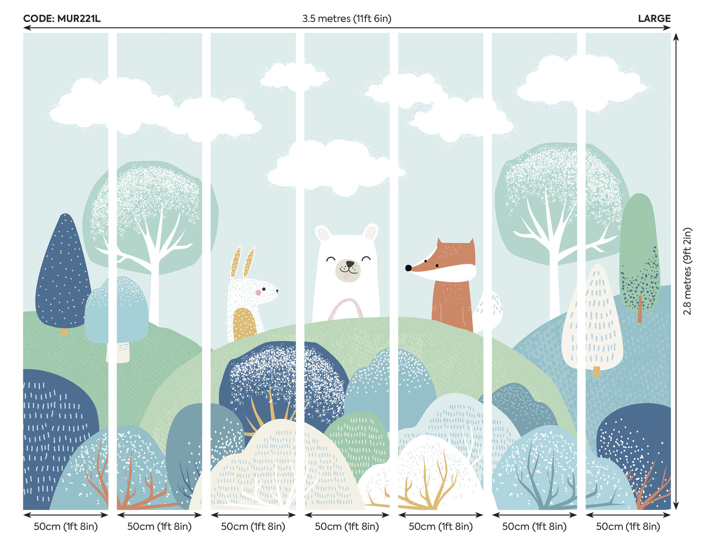 WOODLAND FRIENDS - Blue