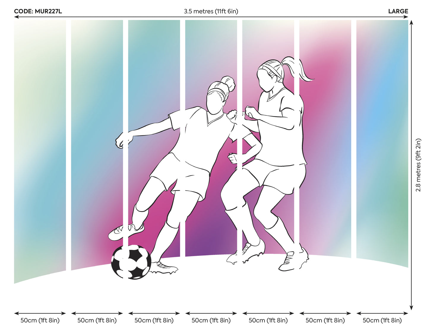 GIRLS PLAYING FOOTBALL - Blue