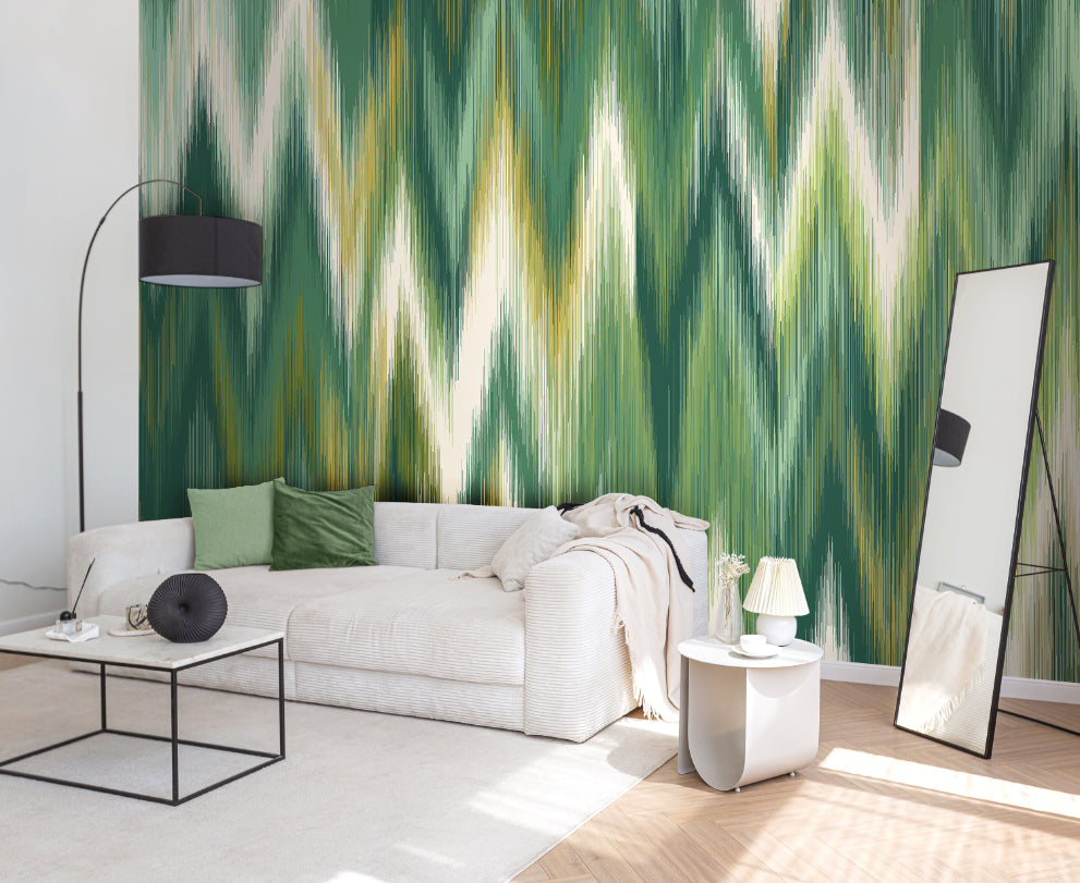IKAT ZIG ZAG - Forest Green