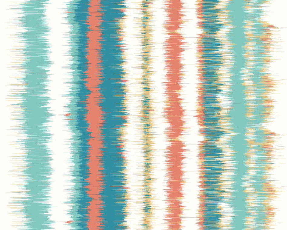 LINEAR STRIPE - Teal Blue & Orange