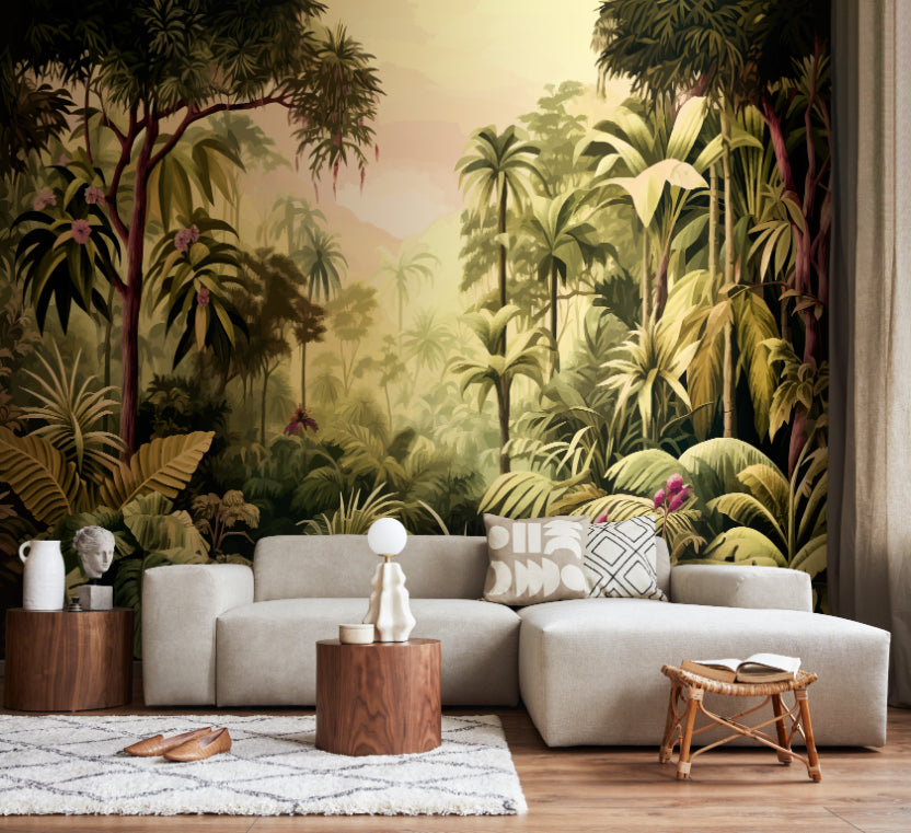 JUNGLE TREES - Olive Green