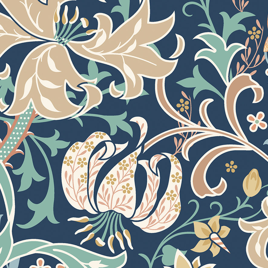 TRAILING LILY - Navy Blue