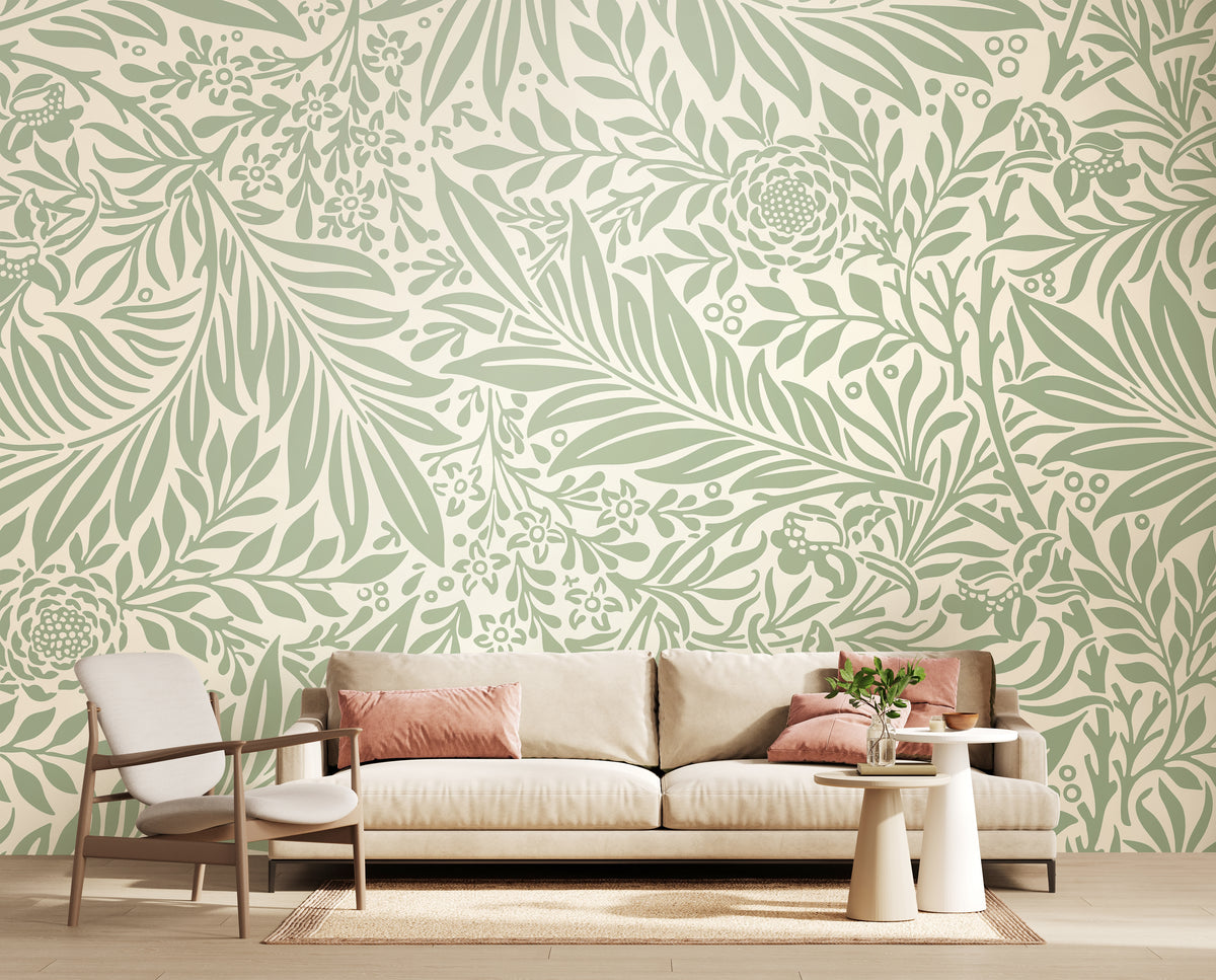 TRAILING FERNS - Sage Green