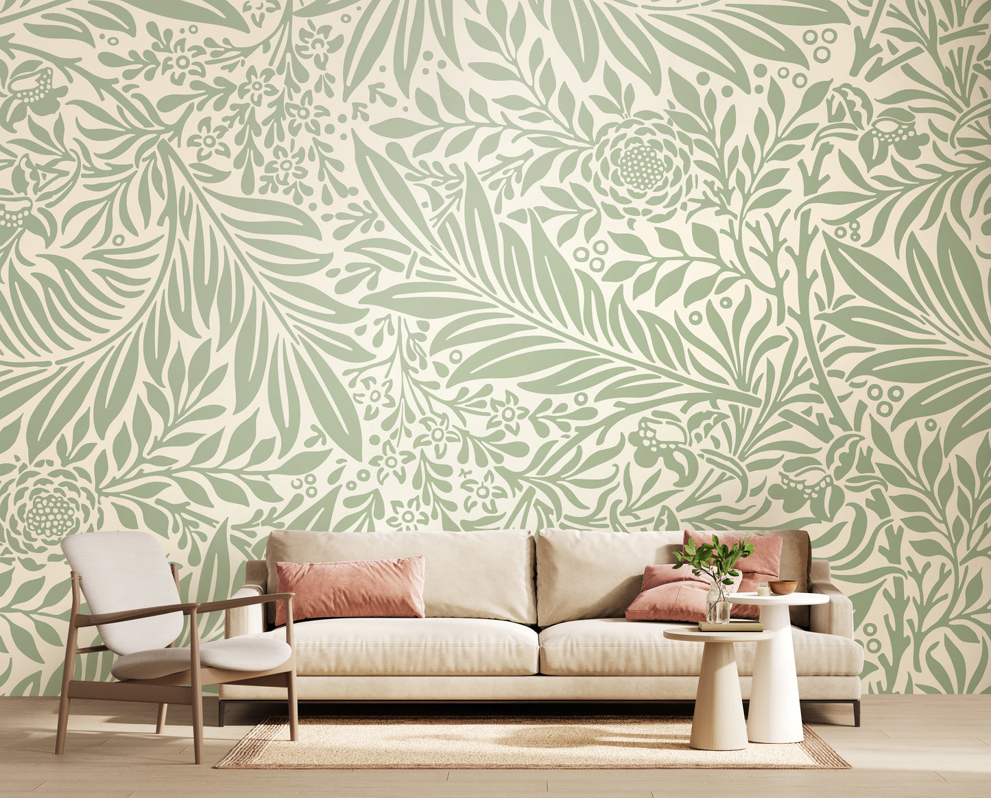 TRAILING FERNS - Sage Green