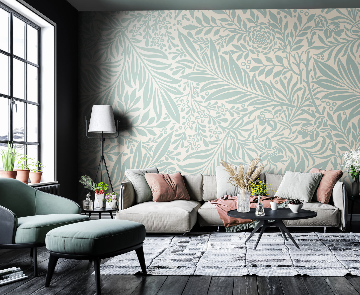 TRAILING FERNS - Duck Egg