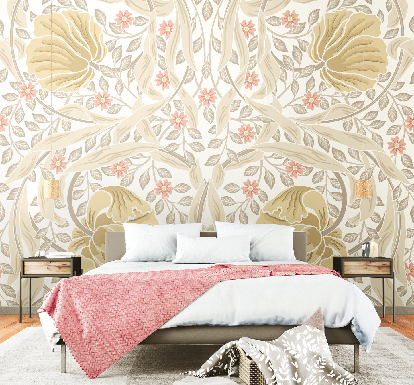 FLOWER CIRCLE - Linen and Blush