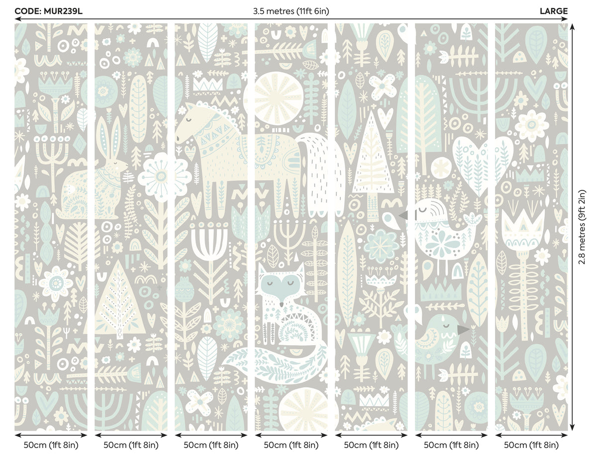 SCANDI FOREST ANIMALS - Warm Grey