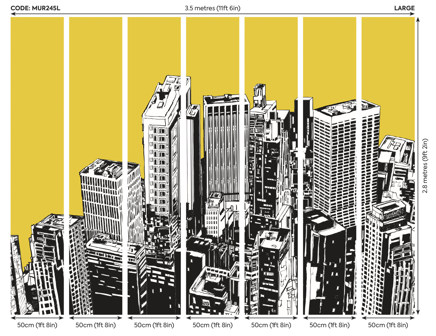 URBAN CITY SKYSCRAPERS - Yellow Gold
