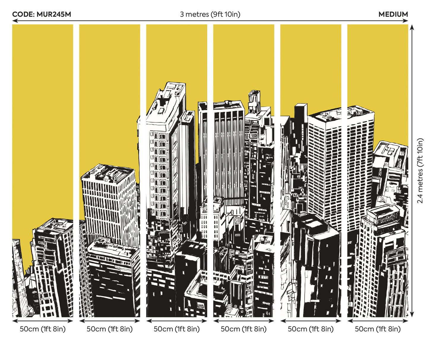 URBAN CITY SKYSCRAPERS - Yellow Gold