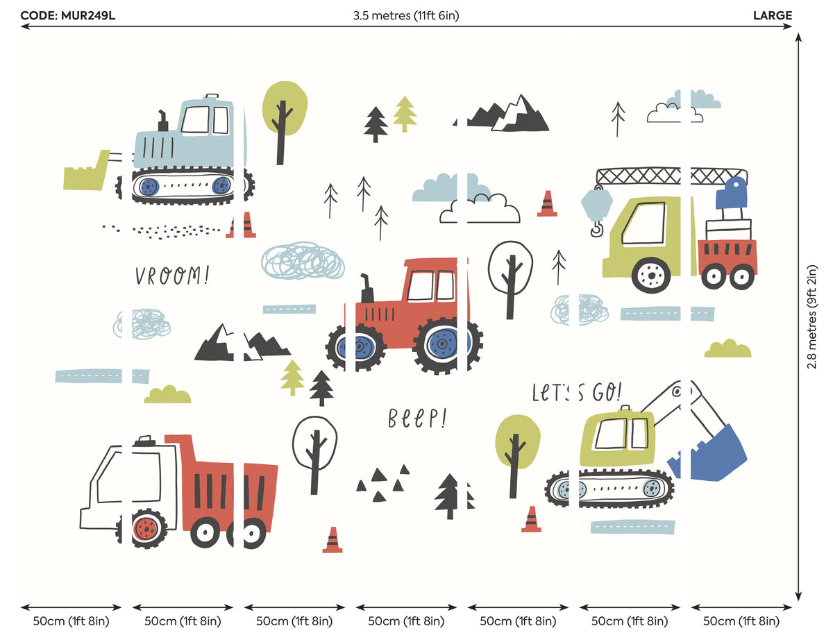 TRACTORS AND DIGGERS - Red