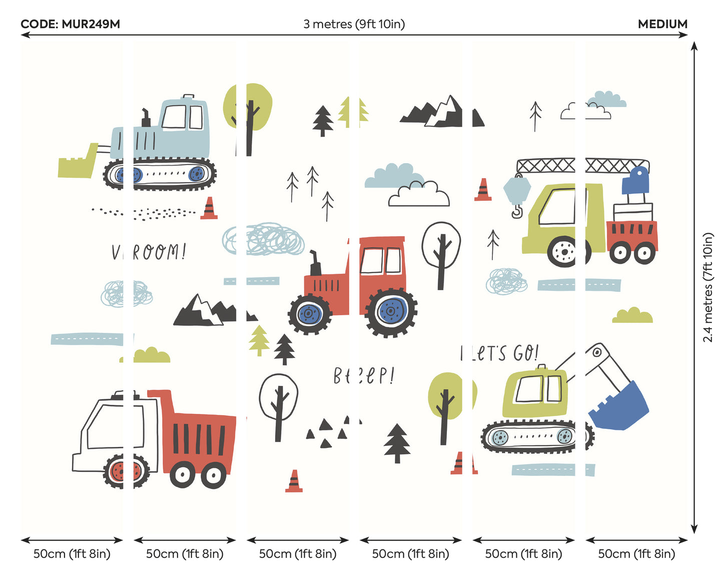 TRACTORS AND DIGGERS - Red