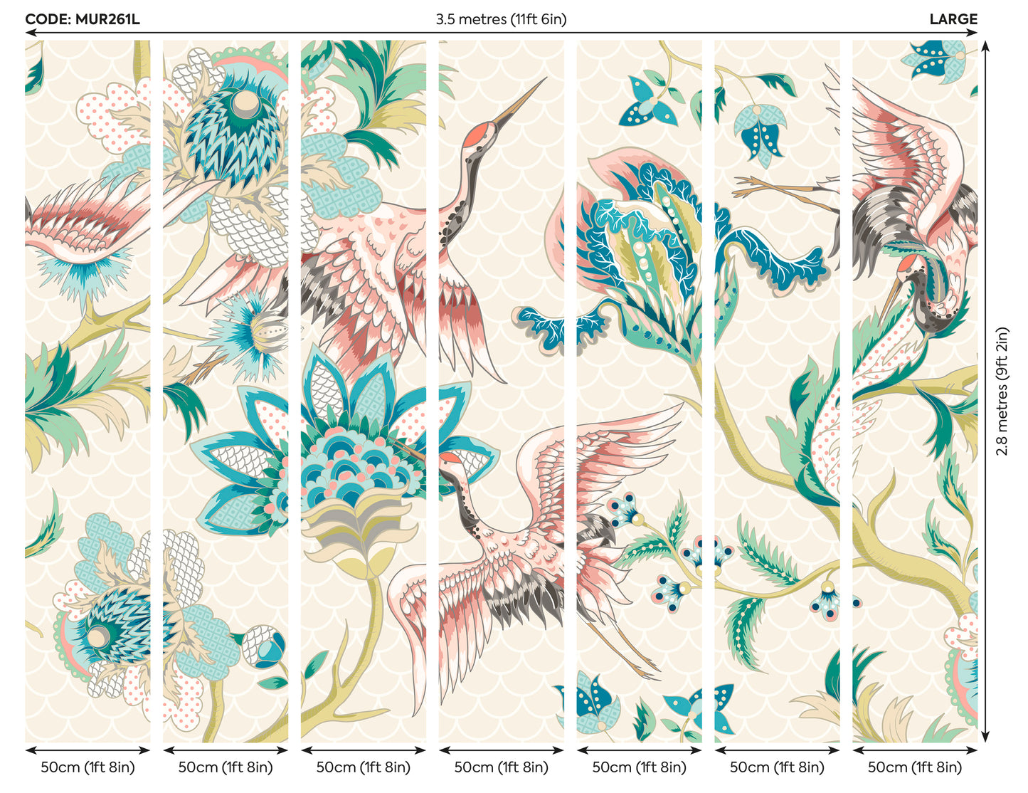CRANES IN FLIGHT - Cream