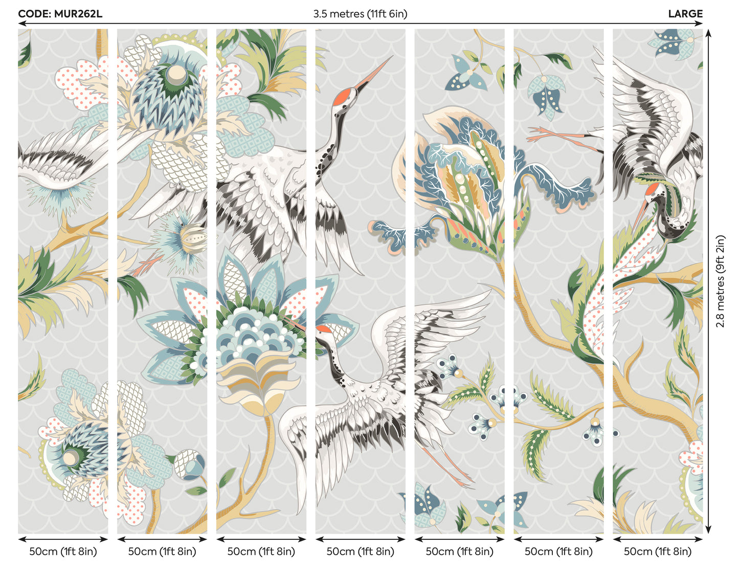 CRANES IN FLIGHT - Grey