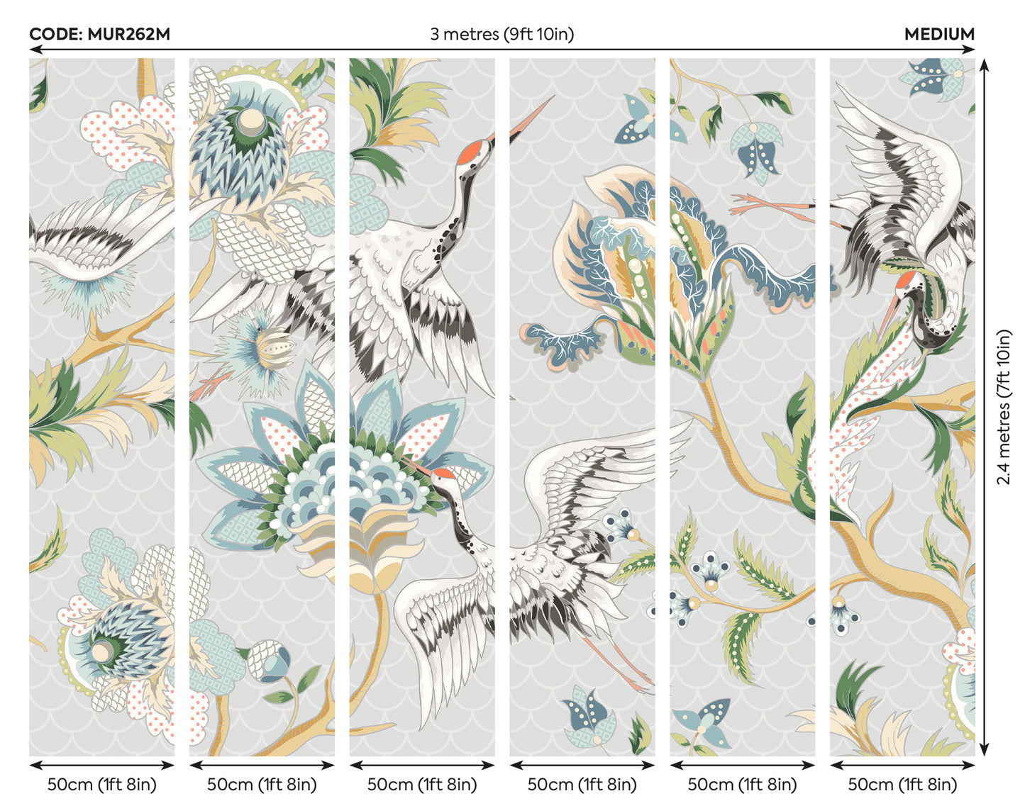 CRANES IN FLIGHT - Grey