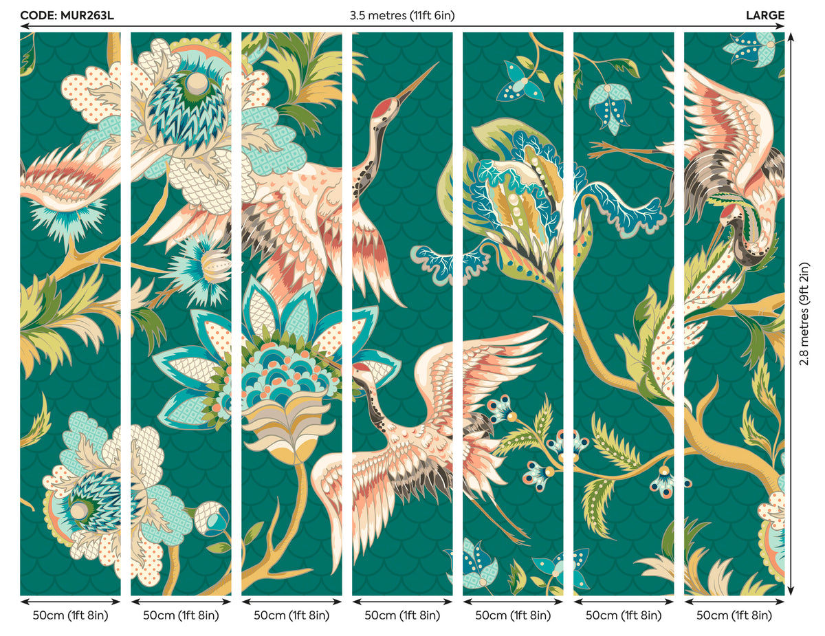 CRANES IN FLIGHT - Green