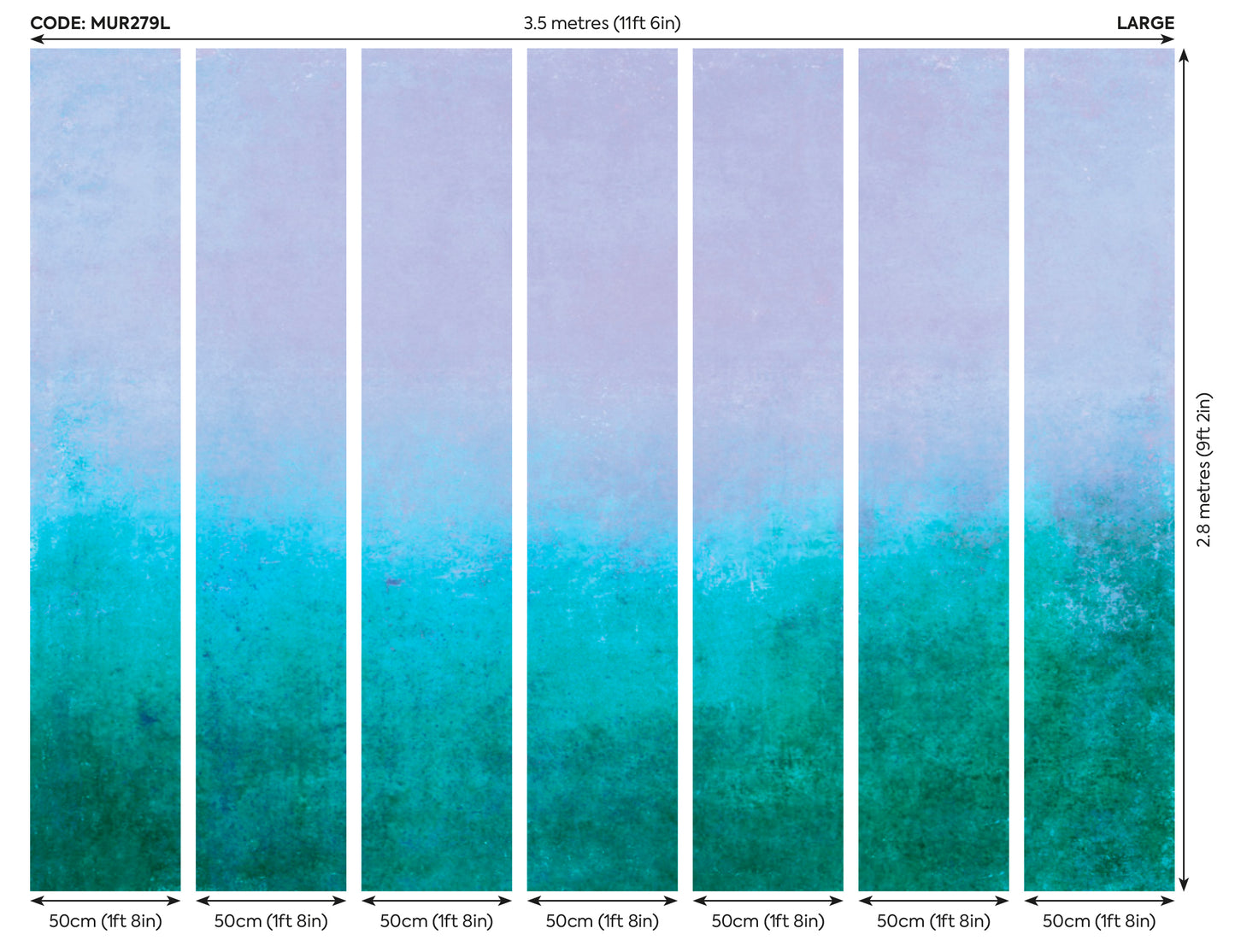 OMBRE GRADIENT - Teal Blue