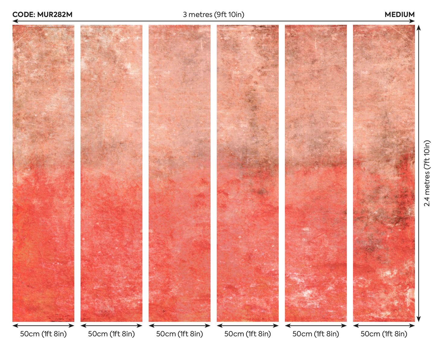 GRUNGE DISTRESSED EFFECT - Red